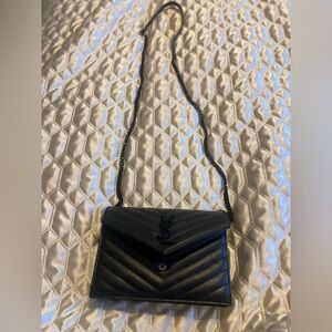 Black, YSL, Cassandra shoulder/clutch purse